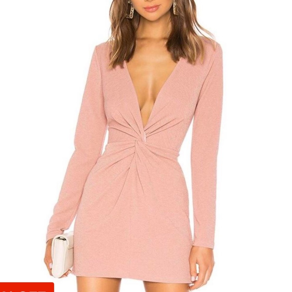 Michael Costello x Revolve Marlene Dress in Blush